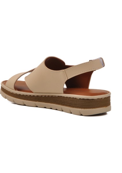 Bej Cırtlı Kadın Sandalet 492129 Z fırsatları
