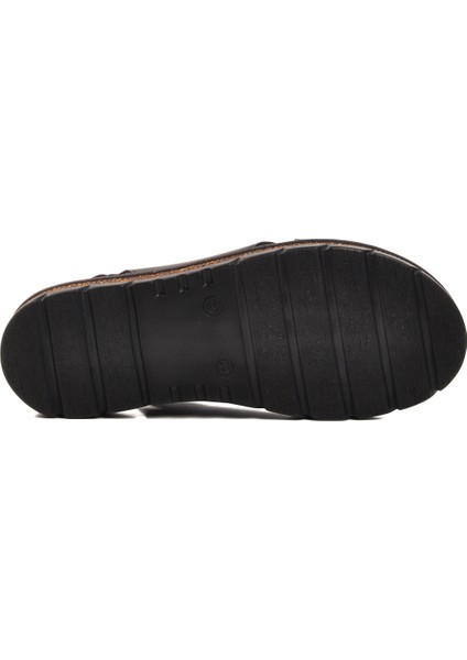 Siyah Cırtlı Kadın Sandalet 492129 Z
