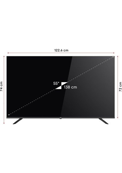 YE-55GFSG8 55'' 138 Ekran Uydu Alıcılı 4K Ultra HD LED TV indirimleri