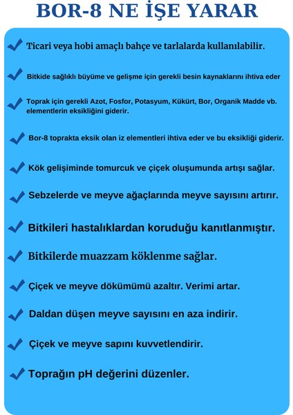 Bor -8 Sıvı Gübre 5 Lt indirimleri