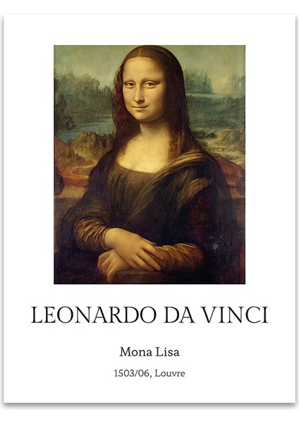 “da Vinci’den Gizemli Bakış” Modern Klasik Mona Lisa Tablosu