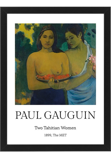 “tahiti’den Güzellikler” Modern Klasik Iki Tahitili Kadın Tablosu
