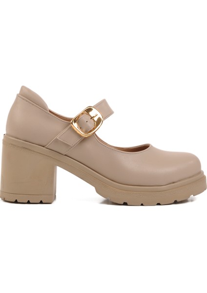 Bej Topuklu Kadın Casual Ayakkabı 572403 Z