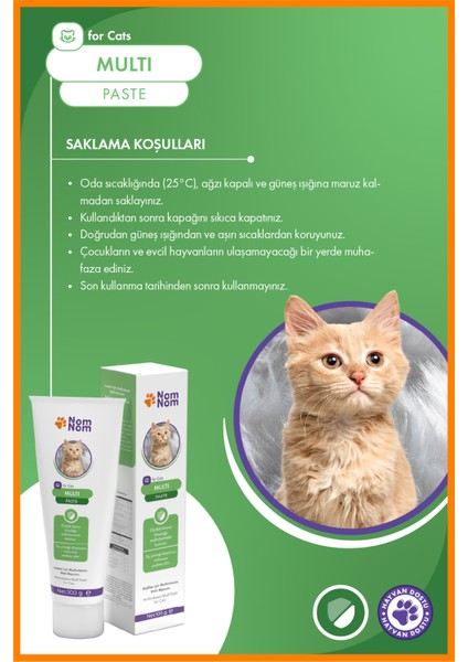 Multi Paste 100 gr – Tüm Kediler İçin Vitamin Malt Macun