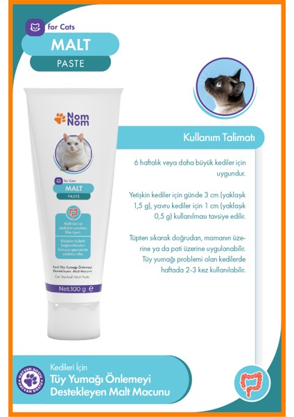 Kedi Malt Paste 100 gr – Tüy Yumağı Önleyici Macun