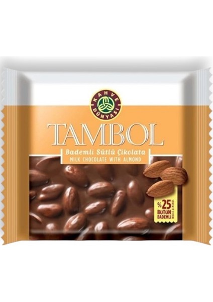 Tambol Bütün Bademli Sütlü Çikolata 77 gr 10'lu