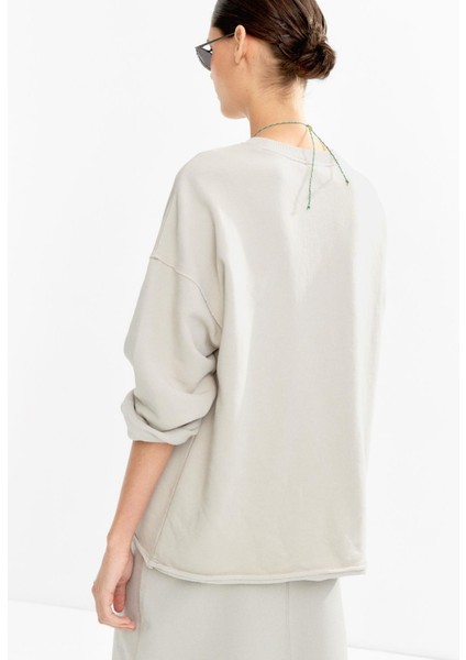 Pamuklu Işlemeli Sweatshirt indirimleri