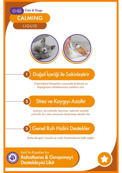 Kedi ve Köpek Calming Liquid 50 ml – Damla,