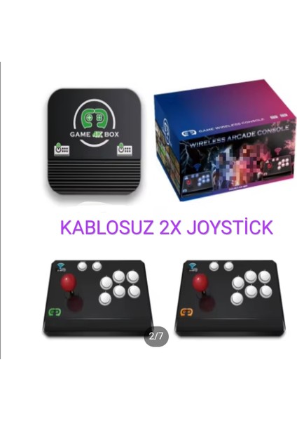 Kablosuz Çift Joystick Retro Player Arcade 15000 Oyun Tv Atari Video Game 4K God Of War PES21