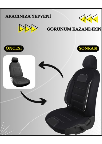 Her Araca Uyumlu Özel Tasarım Basic B Model Oto Koltuk Kılıfı Seti