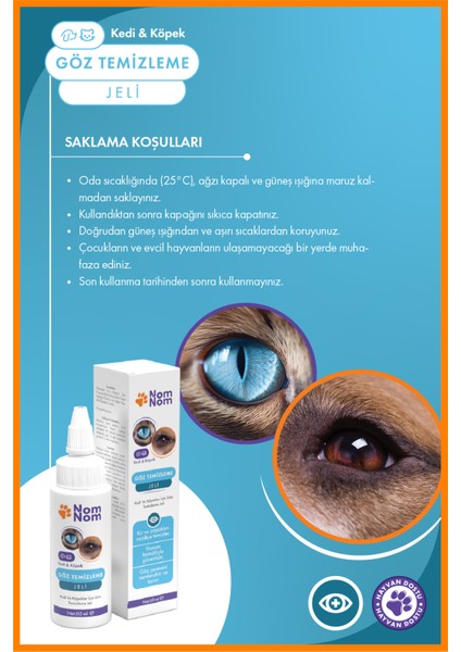 Kedi ve Köpek Göz Temizleme Jeli 60 ml – Çapak ve Kir Temizleme