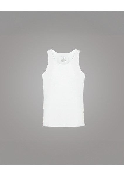 Beyaz Penye Erkek Tekli Atlet