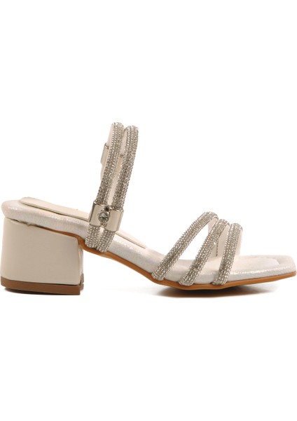 Sedef Taşlı Kız Çocuk Sandalet 016 P