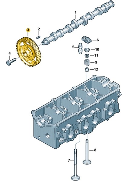 Vw Polo Classic 2000-2002 1.6 Akl Eksantrik Mil Dişlisi 06A109105C