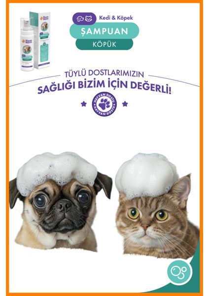 Kedi ve Köpekler İçin Köpük Şampuan 200 ml