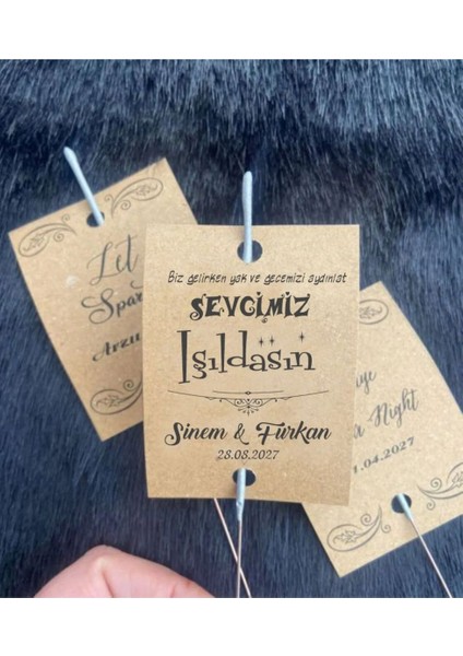 Düğün Nişan Kına Hediyelik May Tap Kağıtları 32 Adet Kraft Kağıt May Tap Dahil Değildir