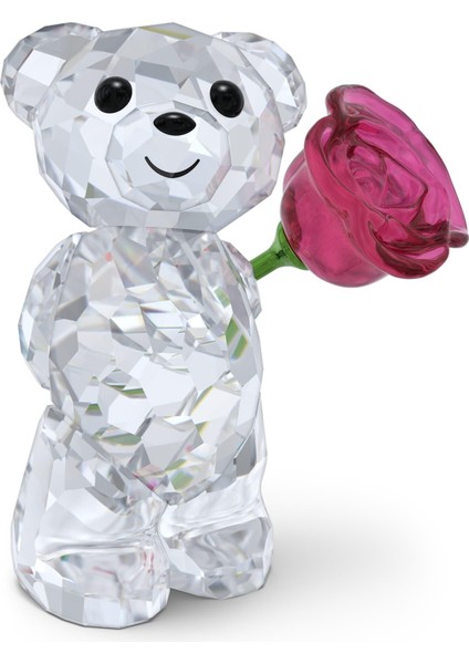 5691390 Swarovski Biblo Krıs Bear:a Rose Wıth Love