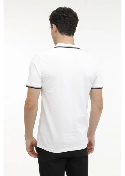 A10153338608010 4m M-Bsc Polo 12BS45 4fx Beyaz Erkek Polo T-Shırt modelleri