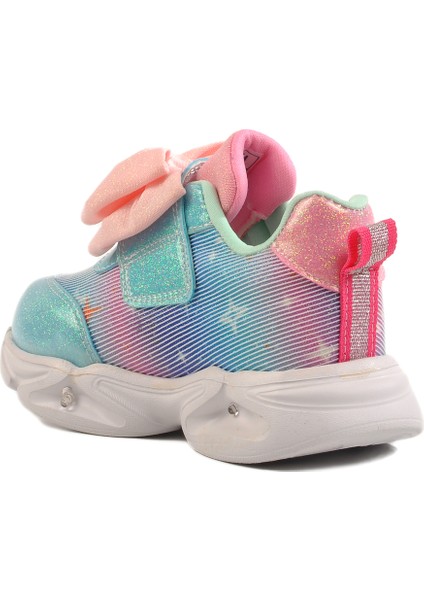 Turkuaz Cırtlı Işıklı Kız Çocuk Spor Ayakkabı 24002 B fırsatları