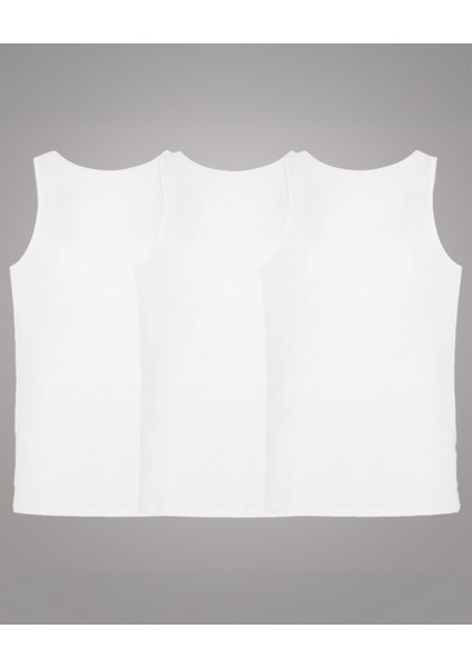 Beyaz Penye Erkek 3'lü Atlet fiyatları