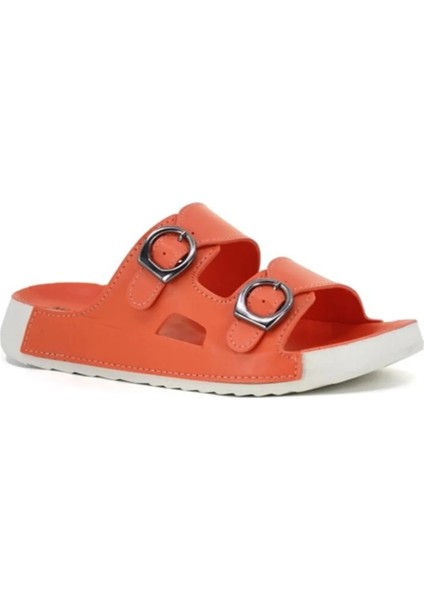 Mulex Kadın Siyah Tokalı, Şık, Deri Günlük Siyah Sandalet/terlik