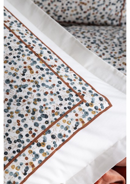 Çift Kişilik Trıkolu Battanıyelı Set Stampıno Terracotta - Nevresım