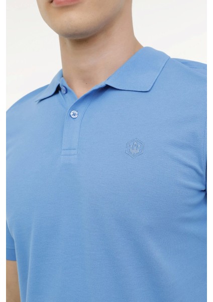 A10149746508010 4m M-CT953 Basıc P.t-Sh 4fx Havacı Mavı Erkek Polo T-Shırt