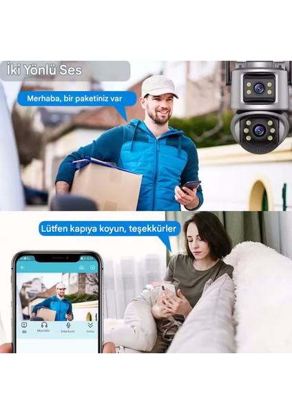 232 Wifi 6mp Dual Lens Ip 360° Güvenlik Kamerası 128 Gb| Hareketli Kablosuz, Gece Görüşü, Kişi Takibi, Türkçe Sesli Görüşme Dış İç Kamera fırsatları
