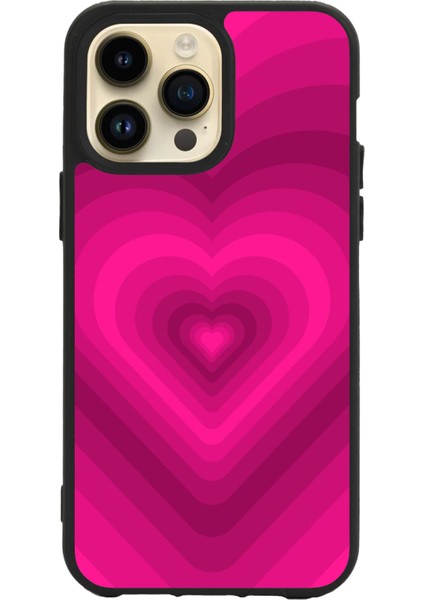 Apple iPhone 15 Pro Max Baskılı ve Glass Korumalı Siyah Renk Silikon Kılıf