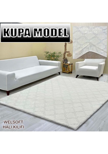 Kupa Model Welsoft Lastikli Halı Örtüsü