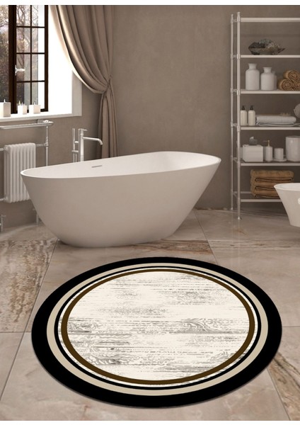 Lovely - Krem Kaymaz Anti-Slip Dökülmez Taban Yuvarlak Banyo Halısı 100 x 100 cm + 60 x 60 cm + 40 x 60 cm cm 3'lü fiyatları
