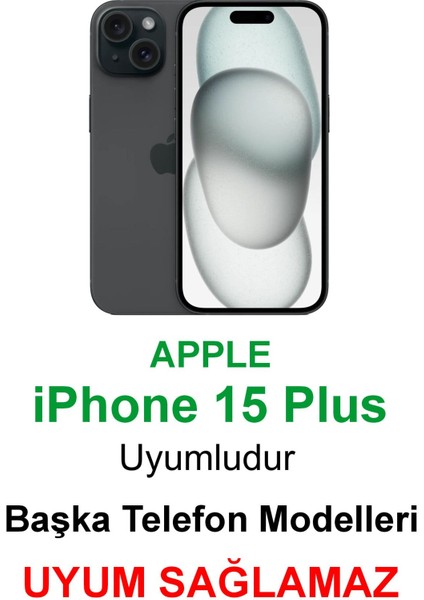 Apple iPhone 15 Plus Siyah Silikon Kılıf Çiziklere ve Darbelere Karşı Koruma
