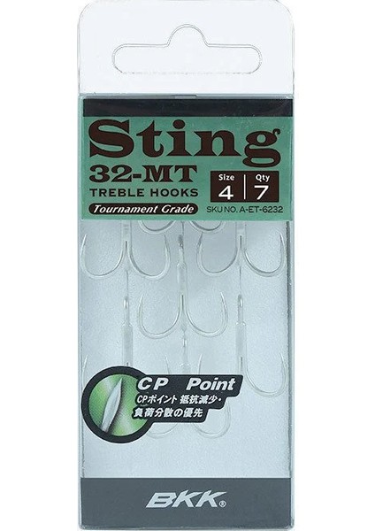 Sting-32 mt Üçlü Olta Kancası 6 No 7 Pcs