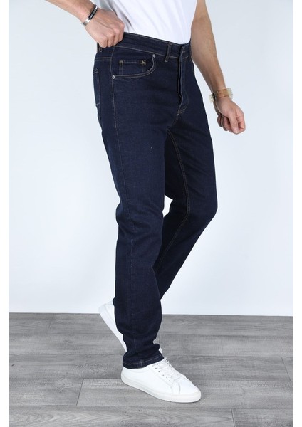 Erkek Regular Fit Rahat Kesim Denim Koyu Mavi Jeans indirimleri