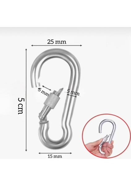 Karabina Kilitli Yaylı Kanca Paslanmaz Salıncak Hamak Anahtar Askı Kilidi 5 Mm fiyatları