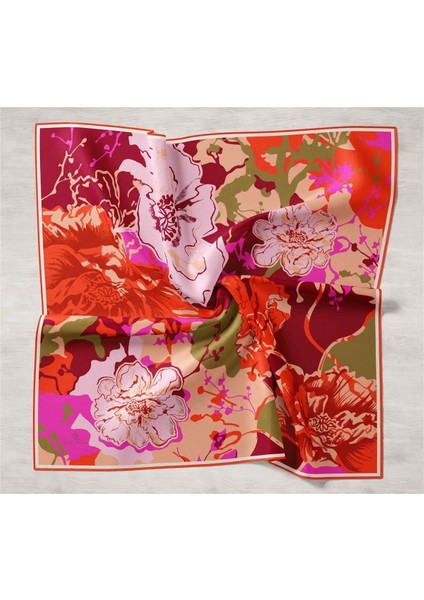 Tivil Ipek Eşarp IST11437-33 Turuncu Karışık Desen indirimleri