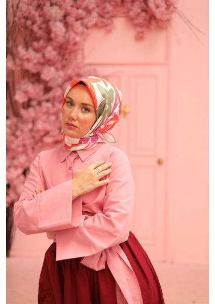 Tivil Ipek Eşarp IST11439-16 Nar Çiçeği, Fuşya, Bebe Mavi, Yeşil fırsatları