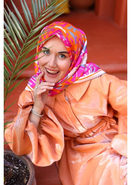 Tivil Ipek Eşarp IST11427-24 Parlak Turuncu, Fuşya, Çelik Mavi, fiyatları