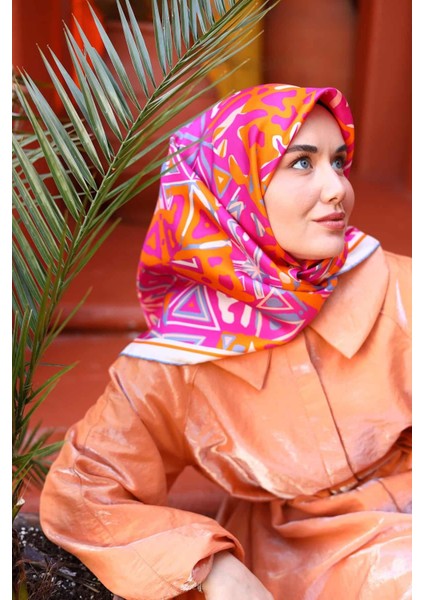 Tivil Ipek Eşarp IST11427-24 Parlak Turuncu, Fuşya, Çelik Mavi, fırsatları