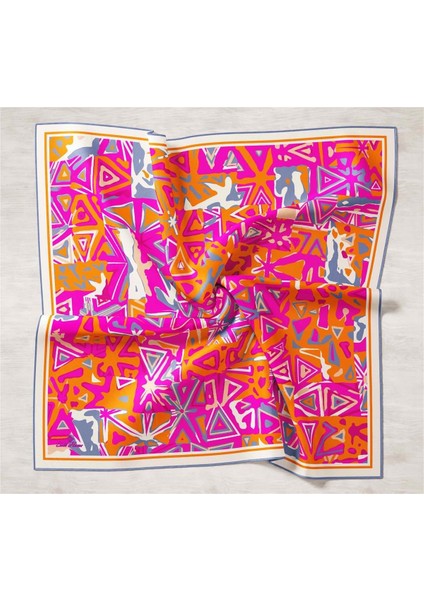 Tivil Ipek Eşarp IST11427-24 Parlak Turuncu, Fuşya, Çelik Mavi, indirimleri