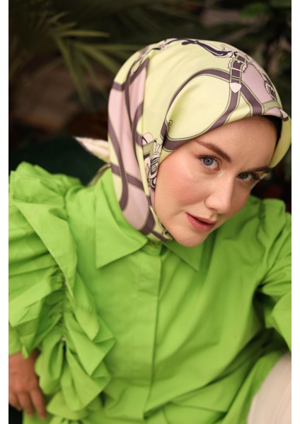 Tivil Ipek Eşarp IST11436-19 Beyaz Karışık Desen