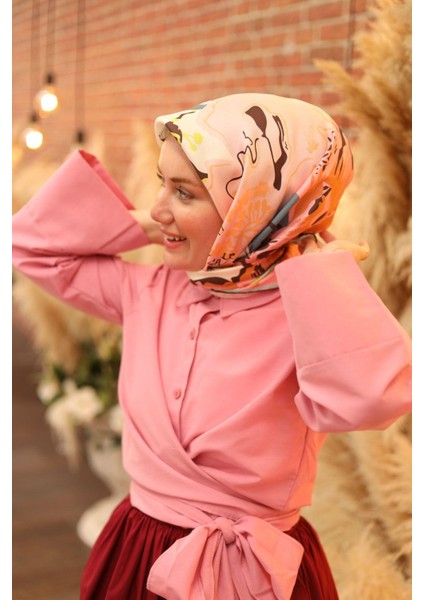 Tivil Ipek Eşarp IST11437-26 Mavi Karışık Desen