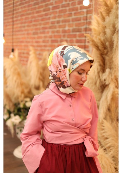 Tivil Ipek Eşarp IST11437-26 Mavi Karışık Desen modelleri