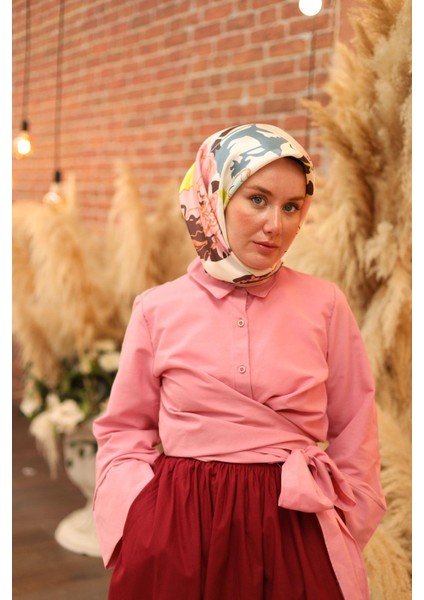 Tivil Ipek Eşarp IST11437-26 Mavi Karışık Desen fırsatları