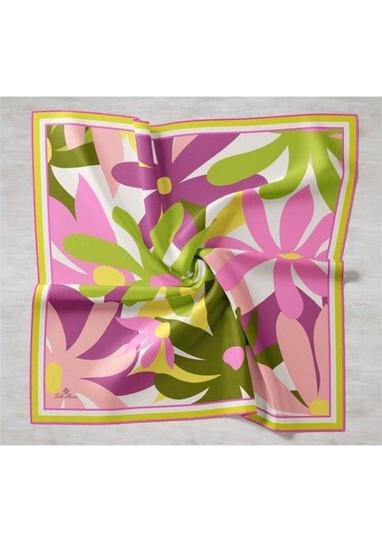 Mor-Pudra Çiçek Desen Tivil Ipek Eşarp IST11408-36 modelleri