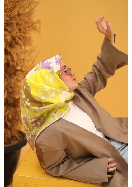 Tivil Ipek Eşarp IST11437-12 Yeşil Karışık Desen