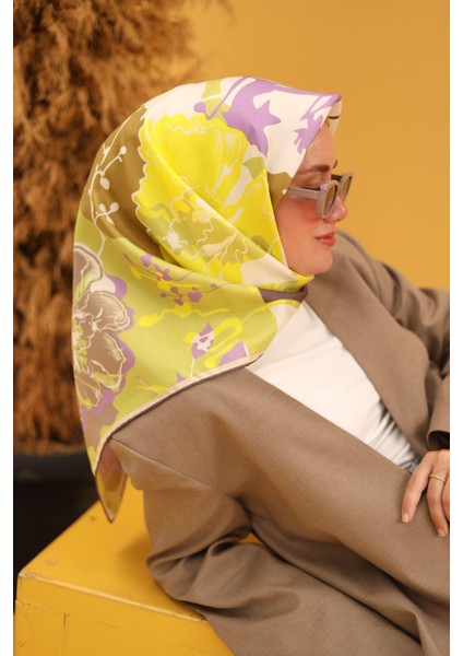 Tivil Ipek Eşarp IST11437-12 Yeşil Karışık Desen modelleri