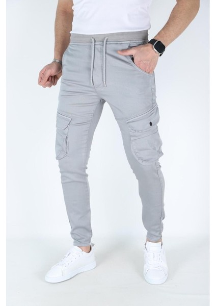 Erkek Kargo Cepli Paça Bel Lastikli Likralı Kargo Cep Pantolon fiyatları