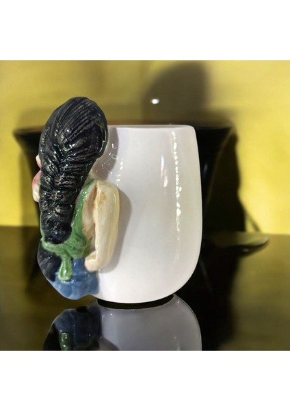 3D Kabartma El Emeği Göz Nuru Anne Bebek Seramik KUPA BARDAK 400 ml