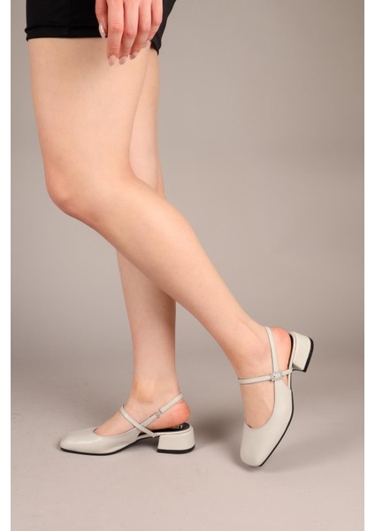 Sasara Taş Tokalı Arkası Açık Babet Gri fırsatları